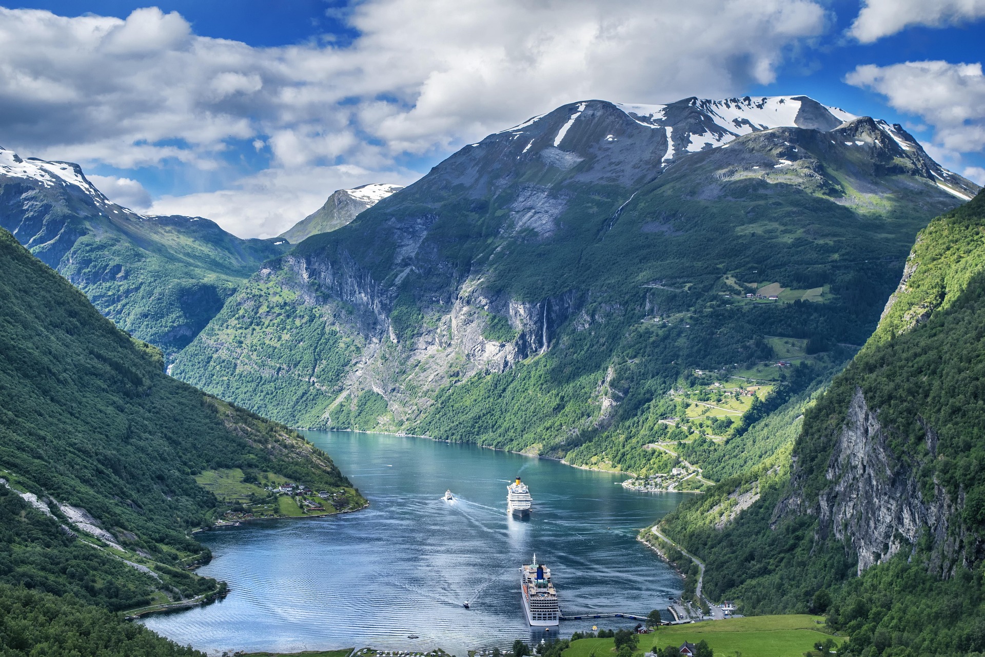 Beautiful fjords landscape representing travel destinations